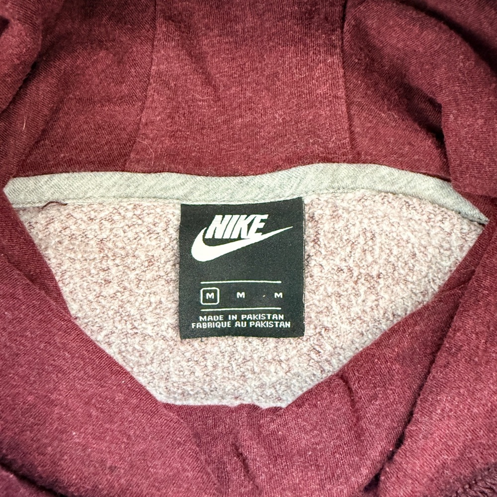 Nike Sportswear Club Fleece Cowl Neck Pullover Hoodie Burgundy Women’s Medium - Picture 4 of 6